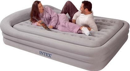 Intex Queen Deluxe Raised Frame Comfort Air Bed Mattress