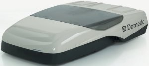 Dometic Freshlight 1600 Caravan Motorhome Air Conditioner includes a window and a soft light