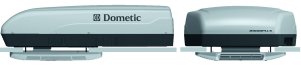 Dometic B1600 Plus Motorhome Air Conditioner side and end views