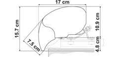 Fiamma F65 dimensions in cm