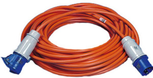 10 metre extension cable for caravan and motorhome site mains hook up