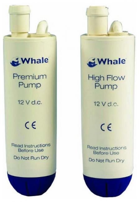 whale premium and high flow submersible water pump for use in the caravan and motorhome