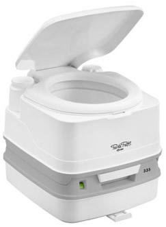 New to the range the Thetford Porta Potti Qube 335 replacing the old 335 small camping toilet