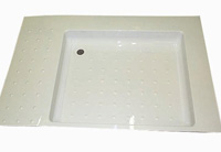 Universal shower tray for use in the caravan and motorhome
