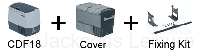 waeco Coolfreeze CDF-18 bundle cooler, cover and fixing kit