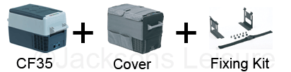Waeco Coolfreeze CF35 coolbox, cover and fixing kit bundle