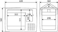Waeco CF-60 compresor cooler dimensions