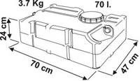 Fiamma tank 70L dimensions