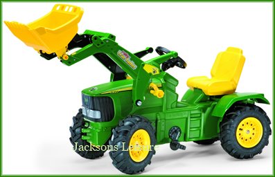 pedal tractor with maxi loader childrens ride on toy with air tyres