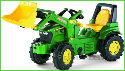 large john deere pedal tractor with maxi loader for kids