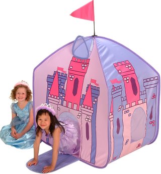 Pink and purple princess castle kids pop up play tent for your little girl