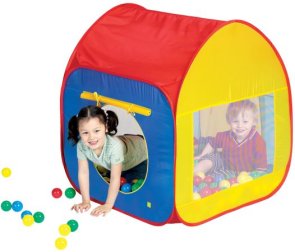 Ball pit pop up easy up tent with 50 plastic balls