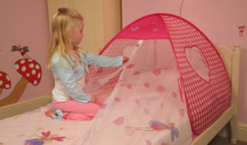 Girls pink pop up bed play tent toy