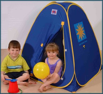 Blue pop up baby Beach Play sun shade shelter tent