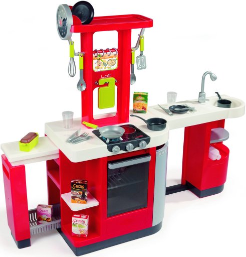 Smoby kids roleplay Cuisine Loft childrens red kitchen