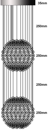 Fibre Optic Crystal Chandeliers UK double