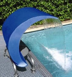 Swan 1000 Curtain Swimming Pool Water Fountain Blue