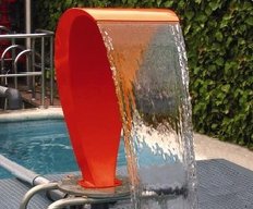 Swan 450 Orange Curtain Swimming Pool Water Fountain UK