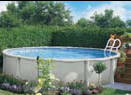 Above ground pools heated by heat pumps