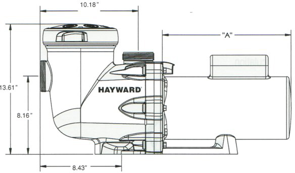 Hayward Tristar Pool Pump dimensions