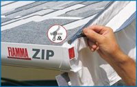 Fiamma ZIP motorhome awning in zipping mode