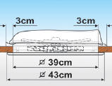 Fiamma Turbo Vent side view dimensions