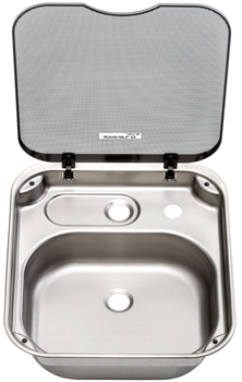 Thetford Spinflo Basic Line Rectangular caravan sink with glass lid series 34