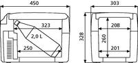 Waeco Tropicool TC14 dimension