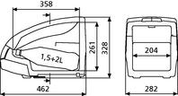 Tropicool TB15G cool box dimensions