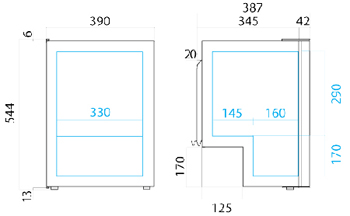 Vitrufrigo C39i caravan fridge dimensions