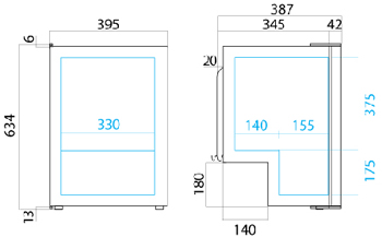 Vitrifrigo C50i fridge dimensions