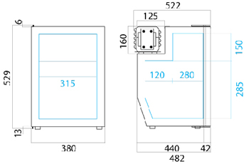 Vitrifrigo C51i caravan fridge dimensions