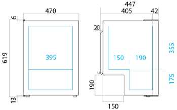 Vitrifrigo C60i fridge dimensions