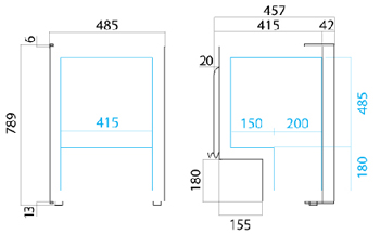 Vitrifrigo C85i compressor fridge deminsions