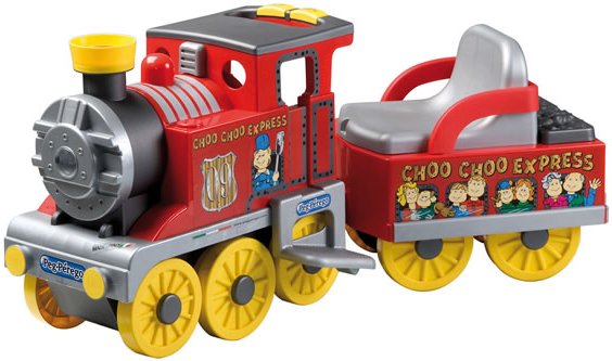 Childrens peg perego choo choo ride on train set for kids