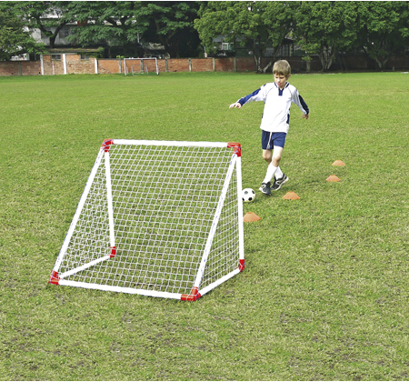 Childrens football kids practice goal posts large and small UK