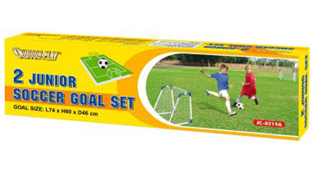 2 junior soccer football goal set box