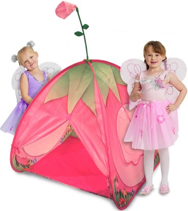 Foxglove Fairy girls pink pop up play tent for children