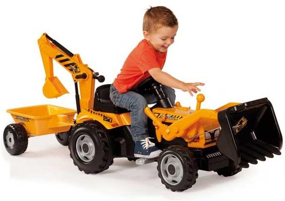 Childrens Smoby Builder Max pedal ride on kids tractor