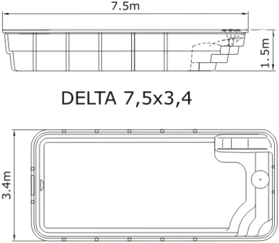 Delta Skymirror Swimming Pool Diagram