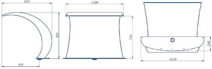 Swan 1000 Curtain Swimming Pool Water Fountain Sizes UK