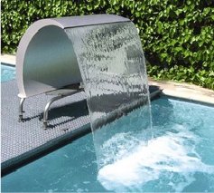 Swan 1000 Curtain Swimming Pool Water Fountain Silver