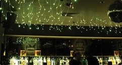 Free hanging fibre optic tails from bar, pub and restaurant ceilings