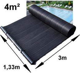 Swimming pool solar heating matting