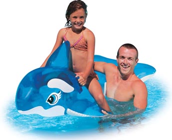 Intex ride on swimming pool whale toy