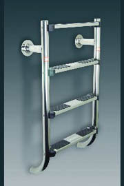 Split/Underwater Swimming Pool Ladders - Flanged Top