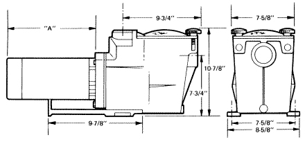 Hayward Super Pump swimming pool pumps dimensions