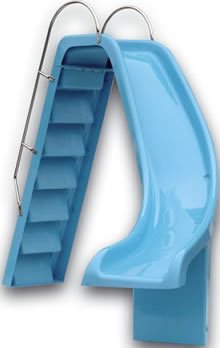 Curved swimming pool slide right hand version UK slides pools