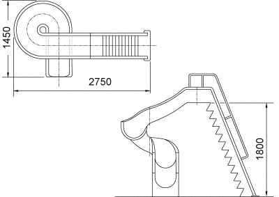 Mini swimming pool flume pool slides UK