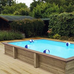 Rectangle Wooden Pool with decking